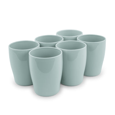 Plastic Forte - Lote de 6 Vasos de Agua Stilo de 375 ml Reutilizables. Ideal Fiestas. Verde