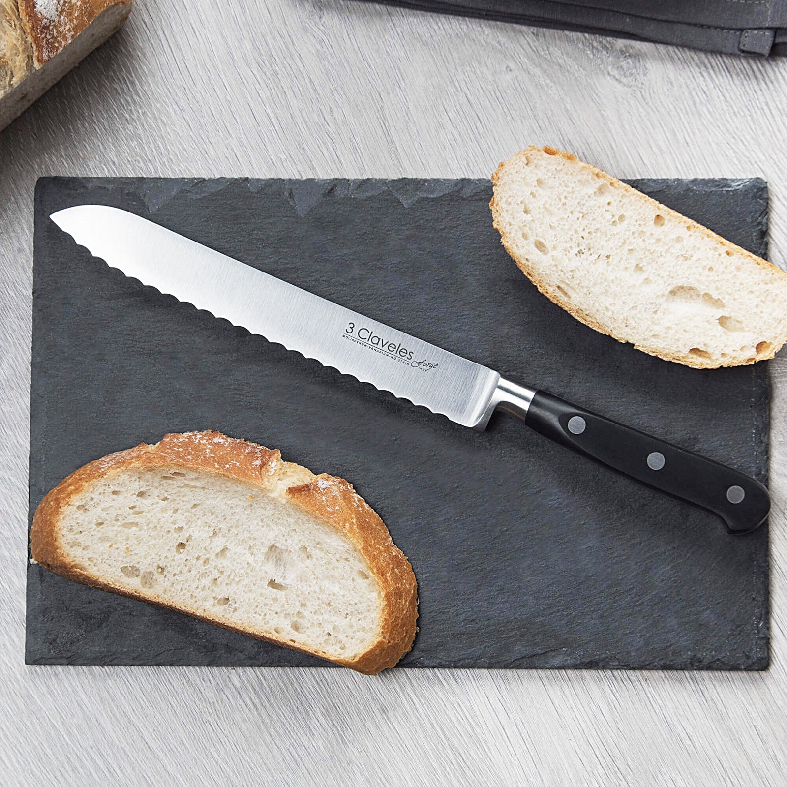 3 Claveles Forgé - Cuchillo Panero Profesional 20 cm Acero Inoxidable