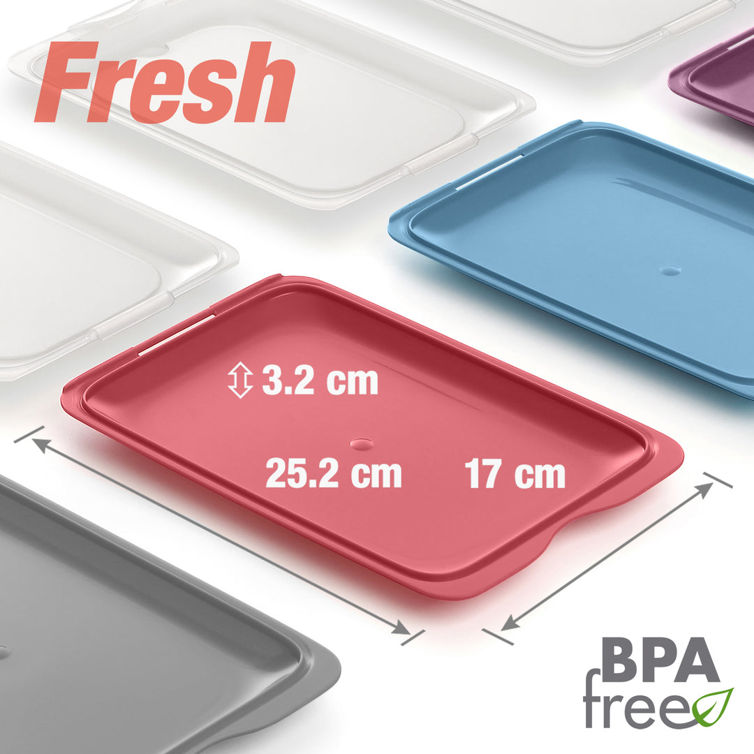 TATAY Fresh - Lote de 8 Recipientes Porta Embutidos y Alimentos. Colores Practic