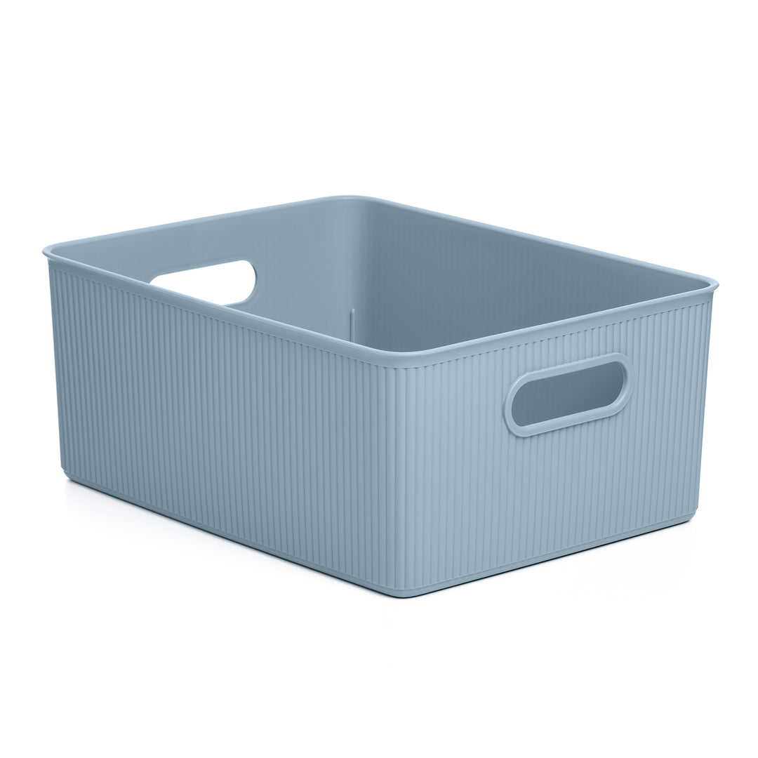 TATAY Baobab - Caja Organizadora Rectangular 15L Plástico PP05. Azul Mist