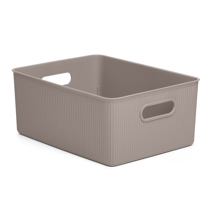 TATAY Baobab - Caja Organizadora Rectangular 15L Plástico PP05. Taupe