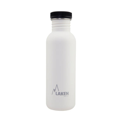 LAKEN Basic Steel - Botella de Agua 0.75L en Acero Inoxidable. Blanco
