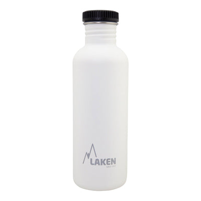 LAKEN Basic Steel - Botella de Agua 1L en Acero Inoxidable. Blanco