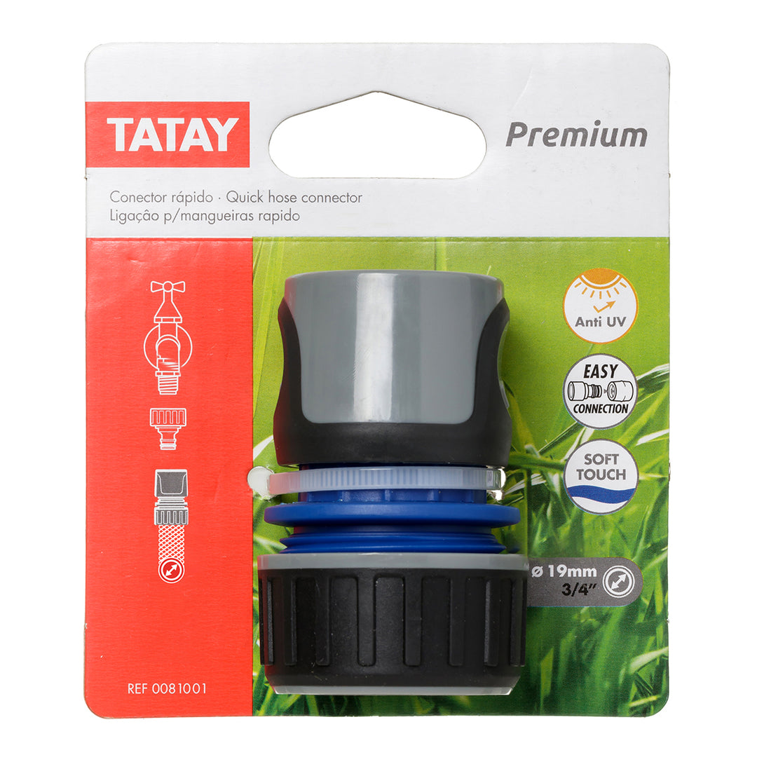 TATAY Premium - Conector Rápido Universal para Mangueras de 3/4" Anti UV