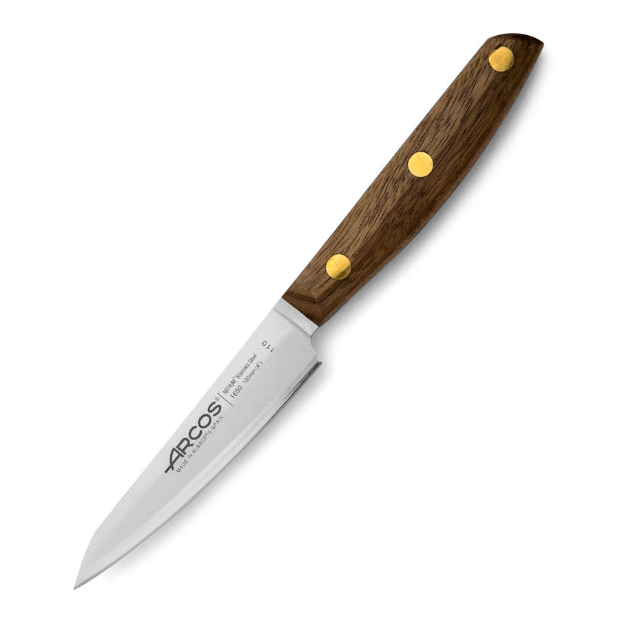 ARCOS Nórdika - Cuchillo Mondador 10 cm Acero Inoxidable Nitrum. Mango de Ovengkol