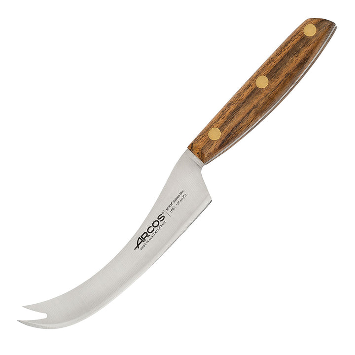 ARCOS Nórdika - Cuchillo Queso 12.5 cm Acero Inoxidable Nitrum. Mango de Ovengkol