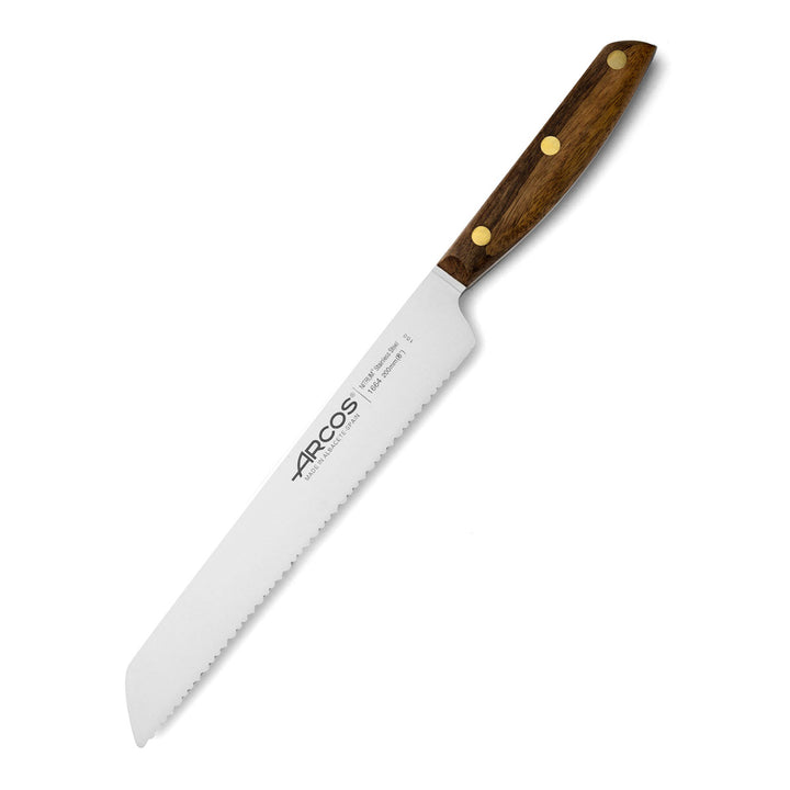 ARCOS Nórdika - Cuchillo Panero 20 cm Acero Inoxidable Nitrum. Mango de Ovengkol