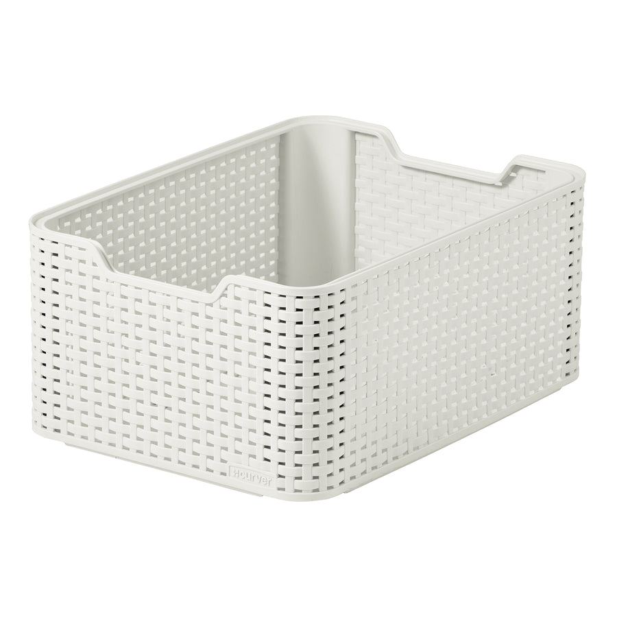 Curver Style - Cesta de Ordenación Rectangular 18L. Color Blanco