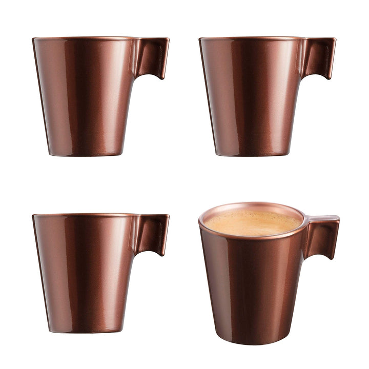 Luminarc Flashy - Taza de Café de 8 cl en Vidrio Templado. Chocolate