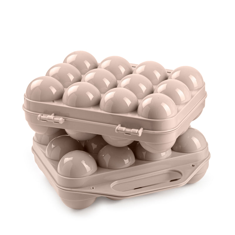 Plastic Forte - Doble Huevera Chick para Despensa y Nevera para 20 Huevos.  Trasparente
