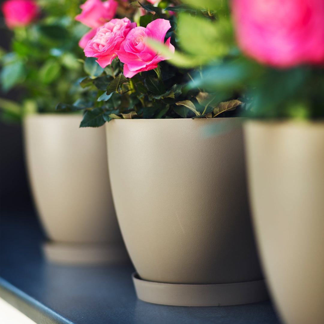 Plastiken TES - Plato Redondo Ø17 cm para Macetas de 22 cm. Blanco