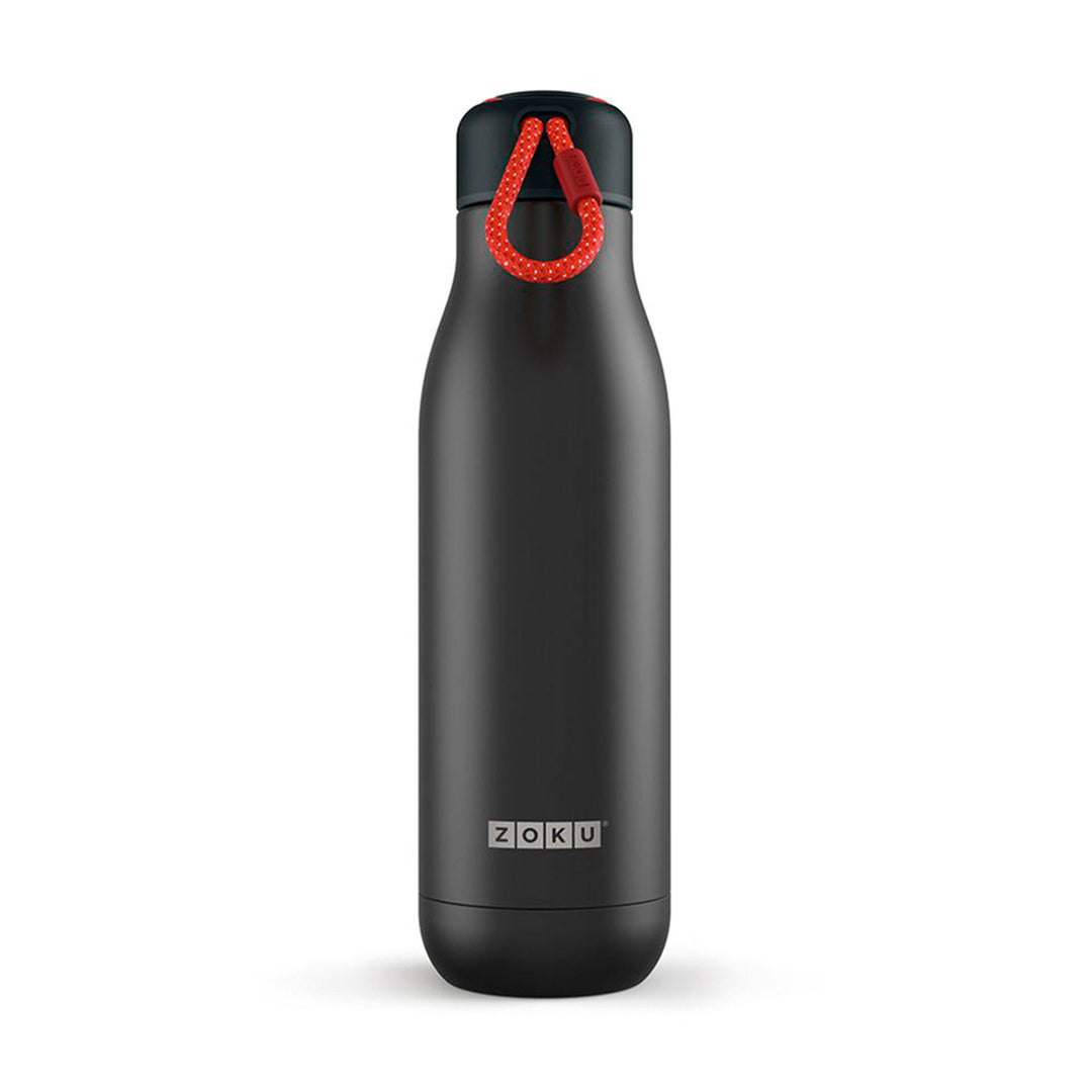 ZOKU PC - Botella Térmica de 0.5L en Acero Inoxidable de Doble Pared. Black