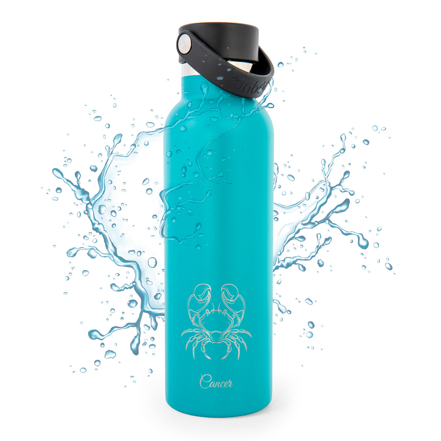 Runbott Zodiac - Botella Térmica Sport de 0.6L con Interior Cerámico. Cáncer Esmeralda