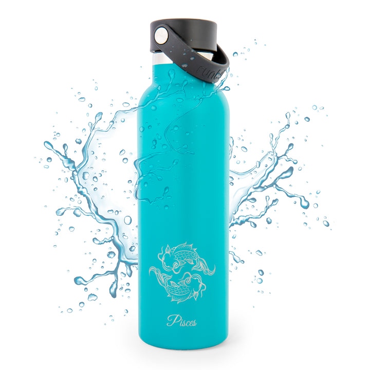 Runbott Zodiac - Botella Térmica Sport de 0.6L con Interior Cerámico. Piscis Esmeralda