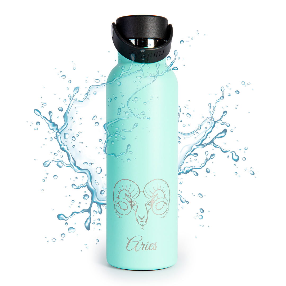 Runbott Zodiac - Botella Térmica Sport de 0.6L con Interior Cerámico. Aries Menta