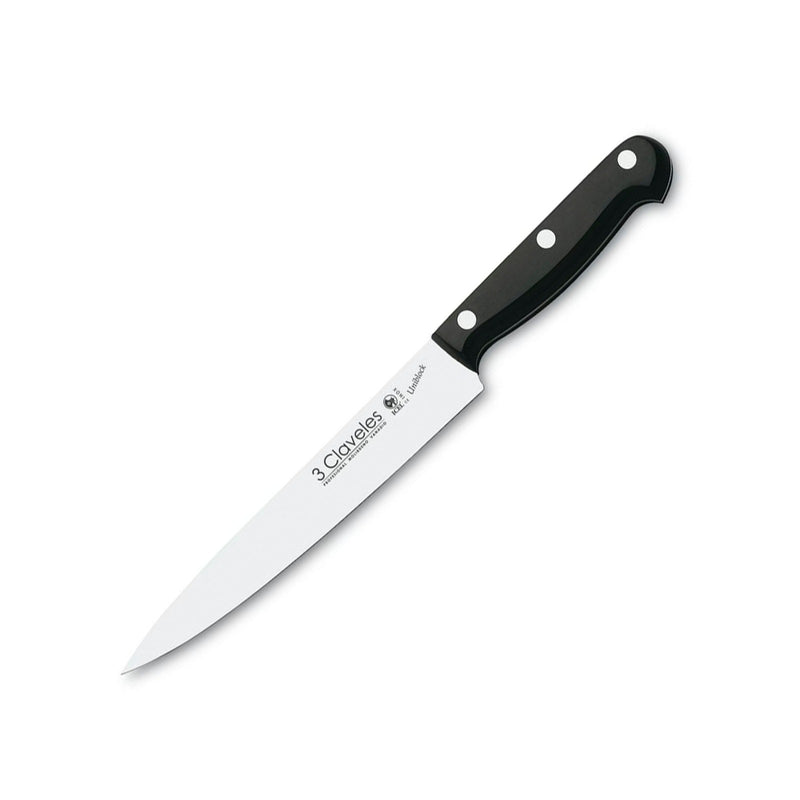 3 Claveles Uniblock - Cuchillo Profesional para Filetear Pescado 17 cm Acero Inoxidable