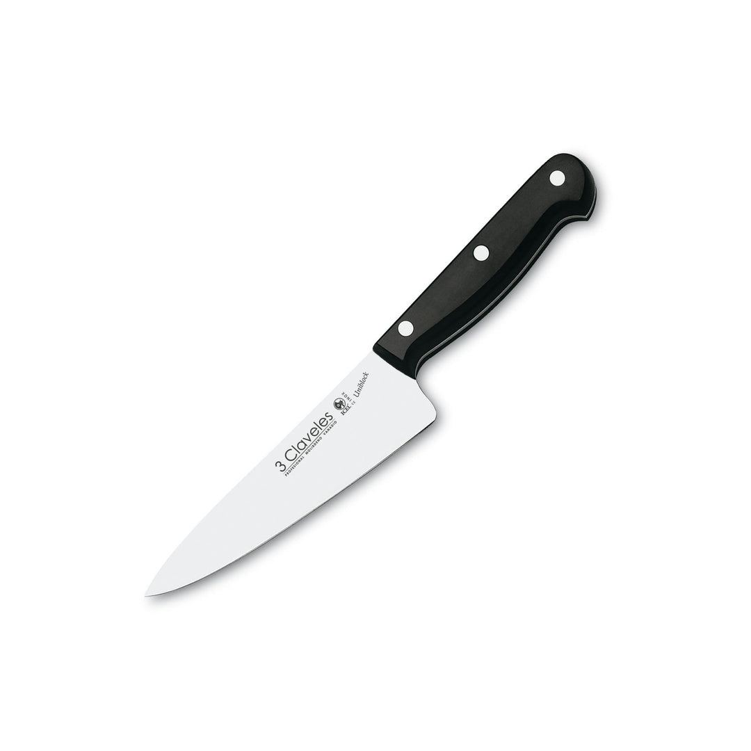 3 Claveles Uniblock - Cuchillo Cocinero Profesional 15 cm Acero Inoxidable