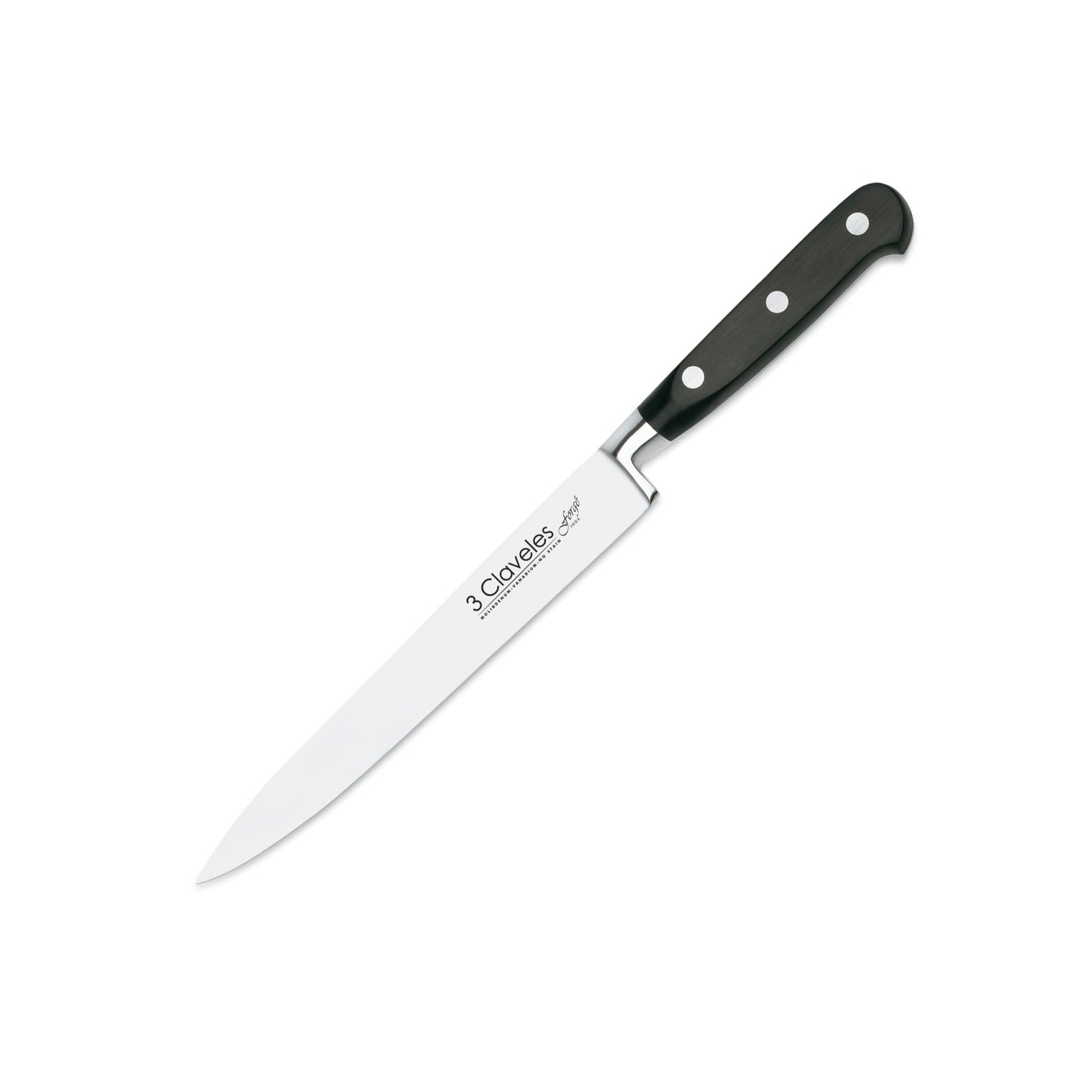 3 Claveles Forgé - Cuchillo Filetear Profesional 18 cm Acero Inoxidable