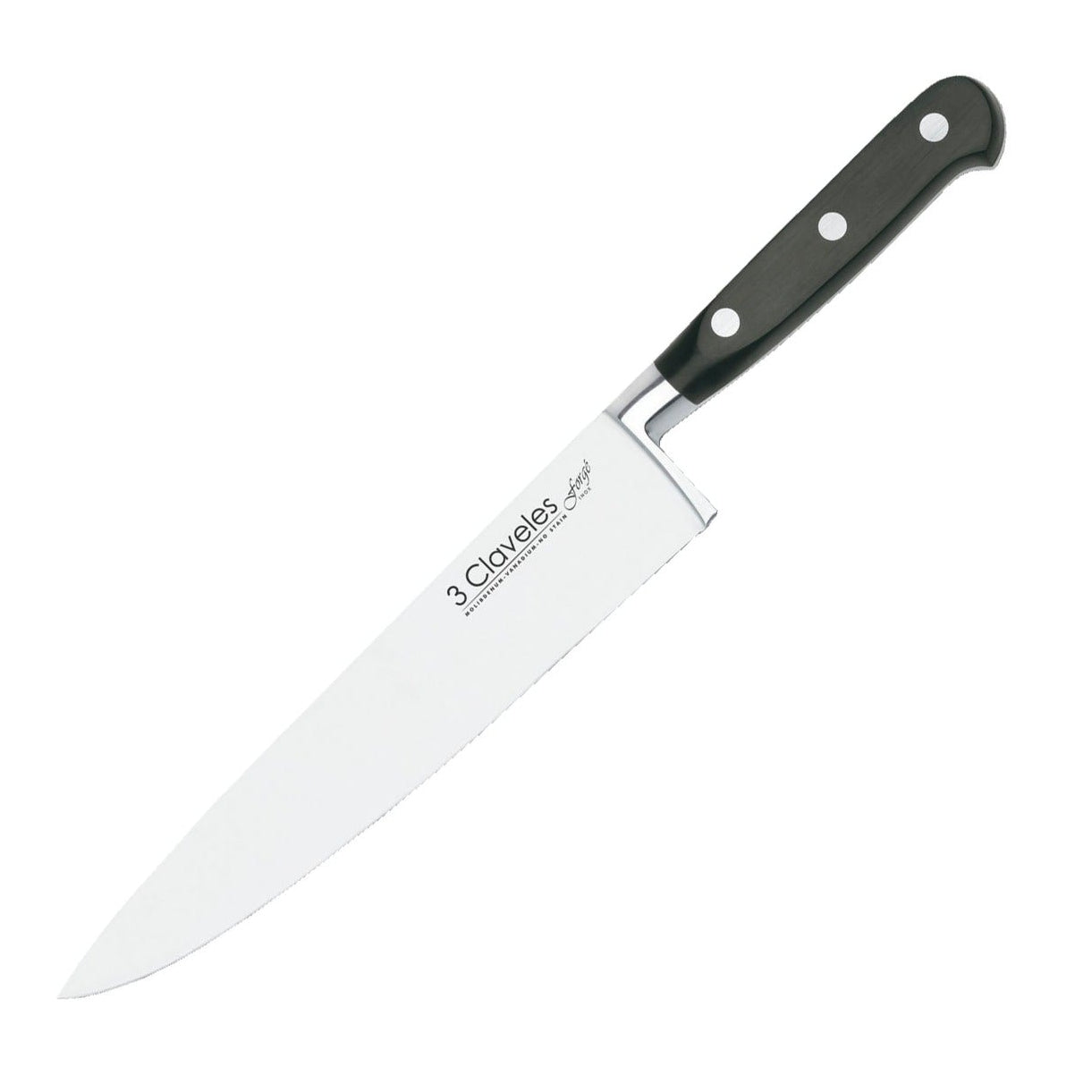 3 Claveles Forgé - Cuchillo Cocinero Profesional 20 cm Acero Inoxidable