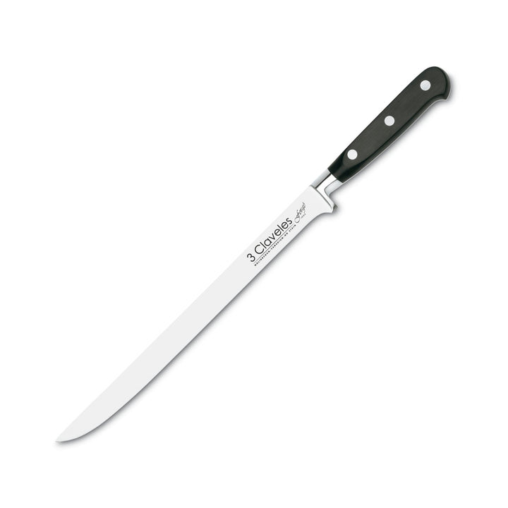 3 Claveles Forgé - Cuchillo Jamonero Profesional 25 cm Acero Inoxidable