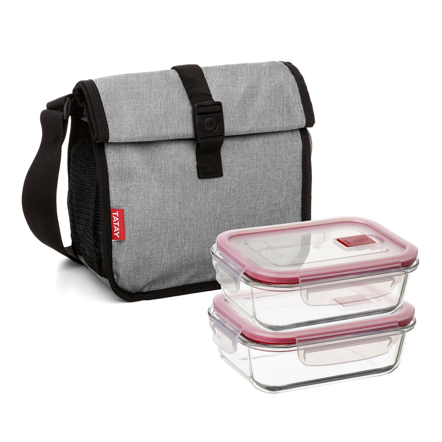 Tatay Urban Food Roll & Go Denim Grey con 2 Cook & Eat 0.64L