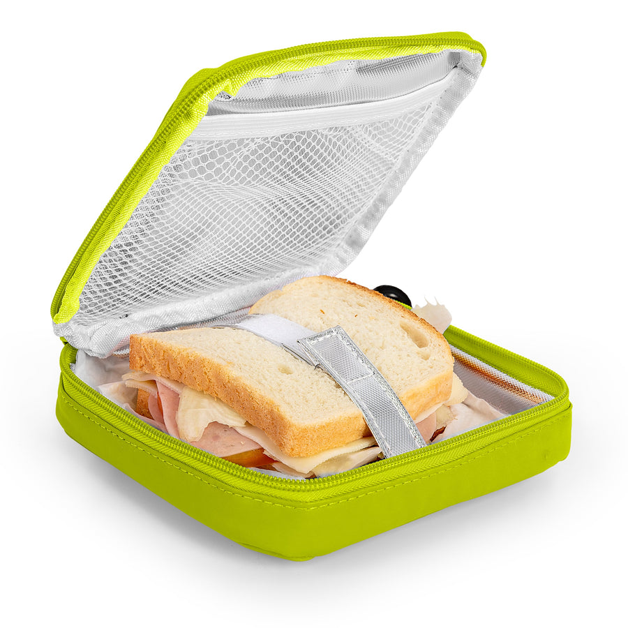 IRIS Kids - Porta Sandwich Infantil Termoinsulado con Mosquetón, Verde