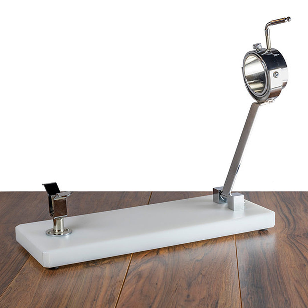 BELLO Mont Blanc - Soporte Jamonero Plegable en Fibra y Acero con Cabezal Giratorio. Blanco