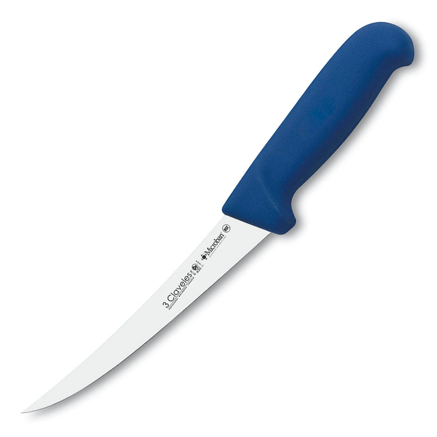 3 Claveles 8178 - Cuchillo para Deshuesar Curvo de Hoja Delgada Proflex-Microban 15 cm