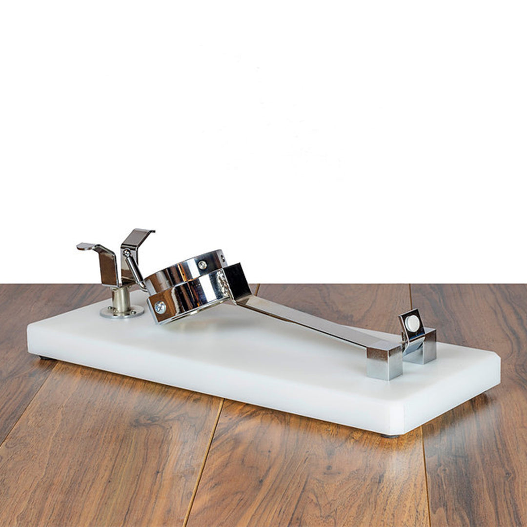 BELLO Mont Blanc - Soporte Jamonero Plegable en Fibra y Acero con Cabezal Giratorio. Blanco