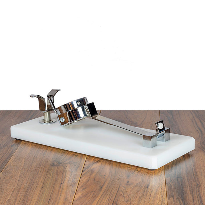 BELLO Mont Blanc - Soporte Jamonero Plegable en Fibra y Acero con Cabezal Giratorio. Blanco