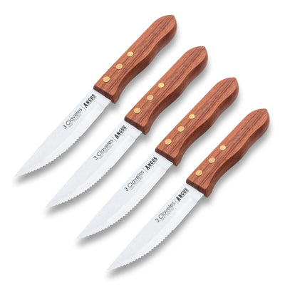 Set de 6 cuchillos chuleteros de 11 cm de hoja Forest - Arcos por