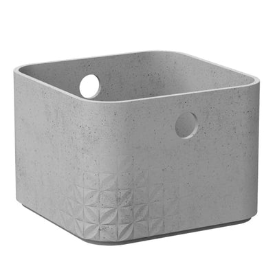 Curver Beton - Caja de Ordenación Cuadrada 3L con Tapa Gris Cemento