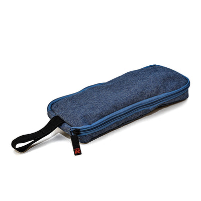IRIS Zipper Roll - Porta Bocadillos Plegable y Flexible con Cierre de Cremallera. Azul