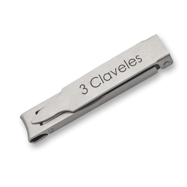 3 Claveles - Cortauñas de 6 cm Plegable en Acero Inoxidable