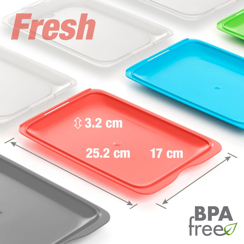 TATAY Fresh - Lote de 4 Recipientes Porta Embutidos y Alimentos. Colores Nuevos