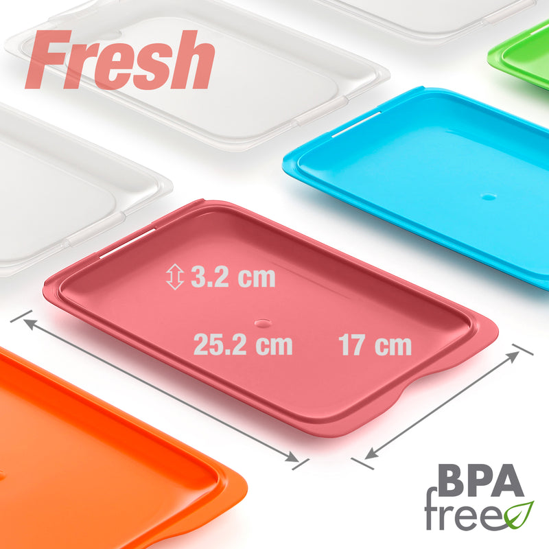 TATAY Fresh - Recipiente Porta Embutidos y Alimentos Apilable. Color Burdeos