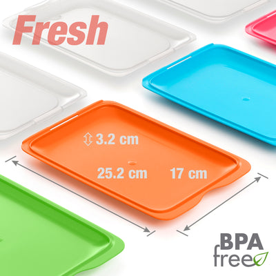 TATAY Fresh - Recipiente Porta Embutidos y Alimentos Apilable. Color Naranja