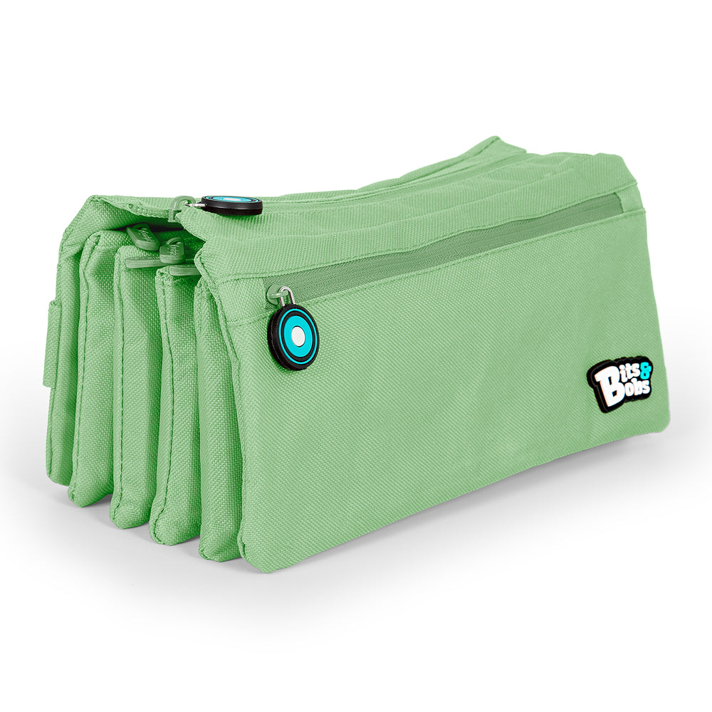 ColePack 2022 - Estuche Escolar Cuádruple de 4 Cremalleras y Material Incluido. Menta