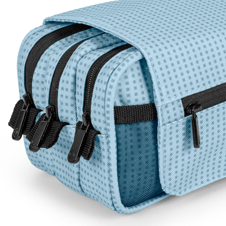 ColePack Kūru 2022 - Estuche Triple de 3 Cremalleras con Material Escolar Incluido. Azul