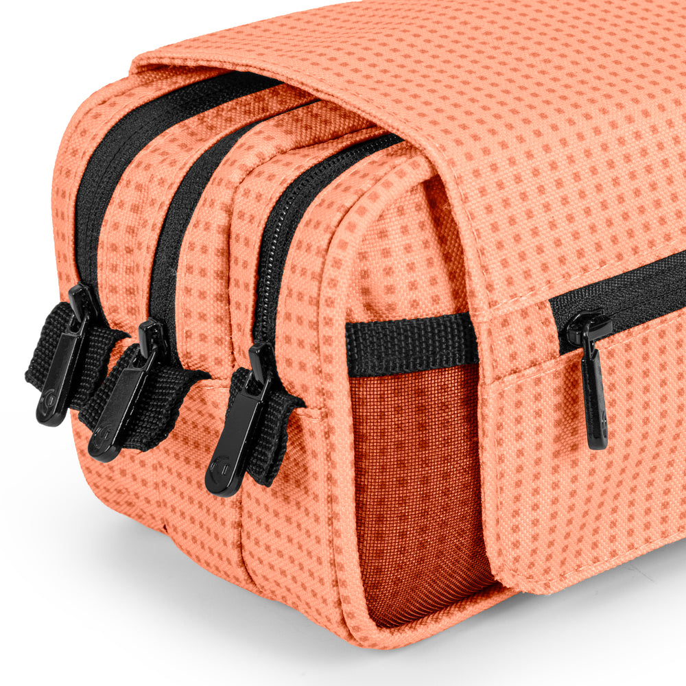 ColePack Kūru 2022 - Estuche Triple de 3 Cremalleras con Material Escolar Incluido. Melocotón