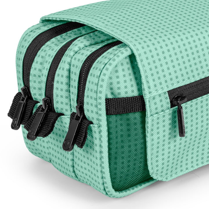 ColePack Kūru 2022 - Estuche Triple de 3 Cremalleras con Material Escolar Incluido. Menta