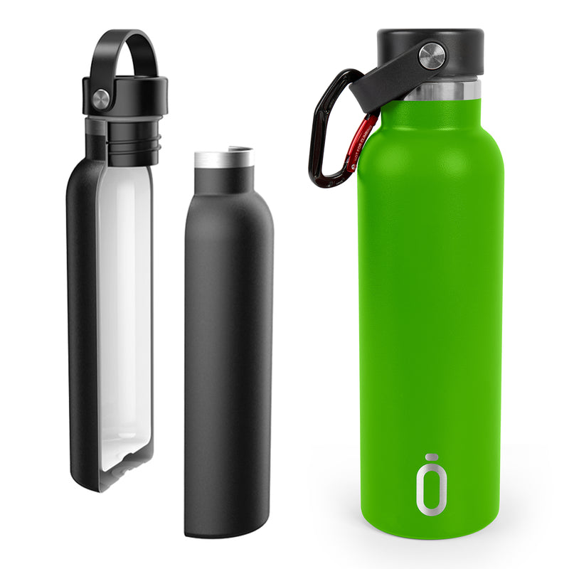 Runbott Sport - Botella Térmica Reutilizable de 0.6L con Interior Cerámico. Verde