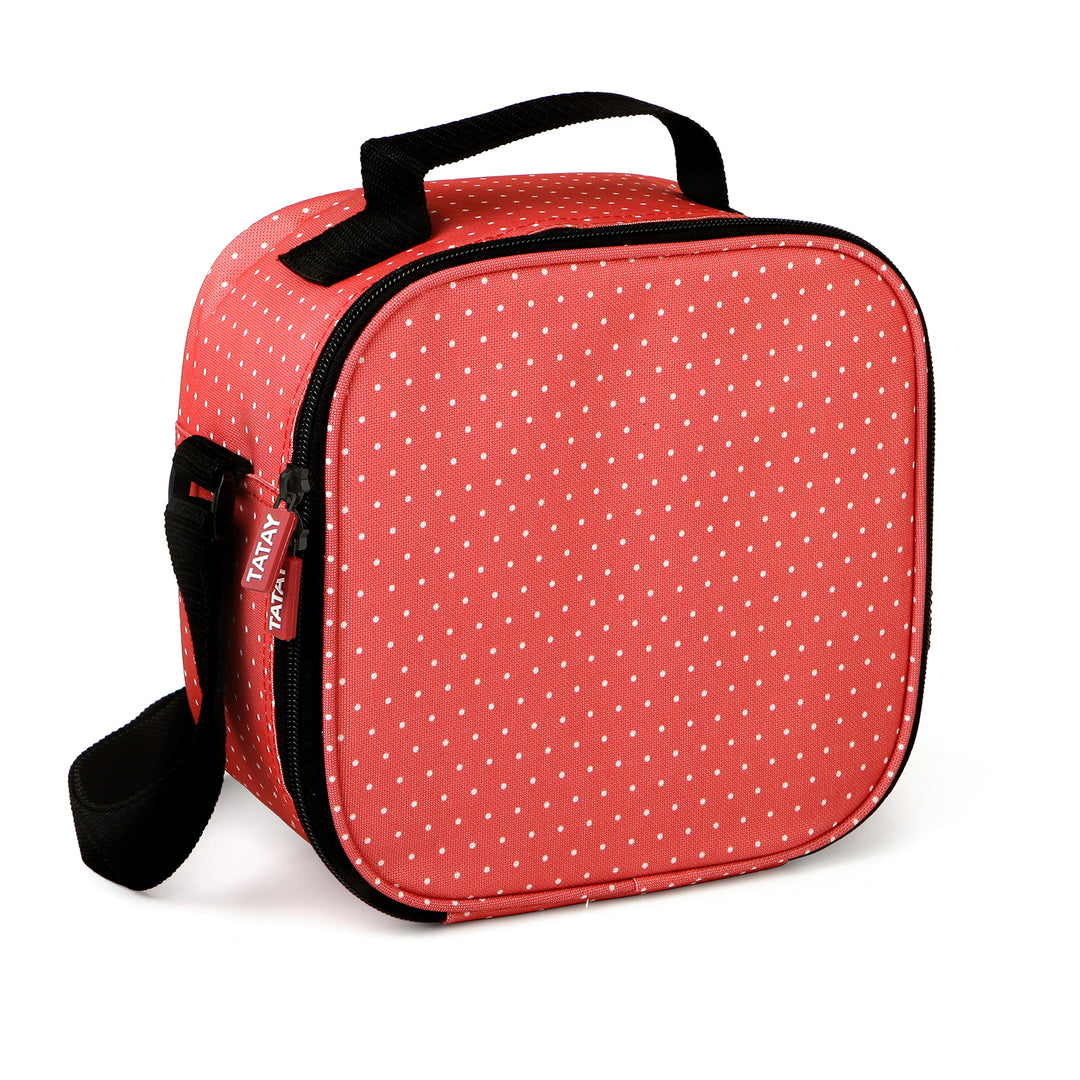 TATAY 1167507 - Kit Bolsa Térmica Porta Alimentos Urban Food Casual y Botella Urban Drink, Dots Rojo