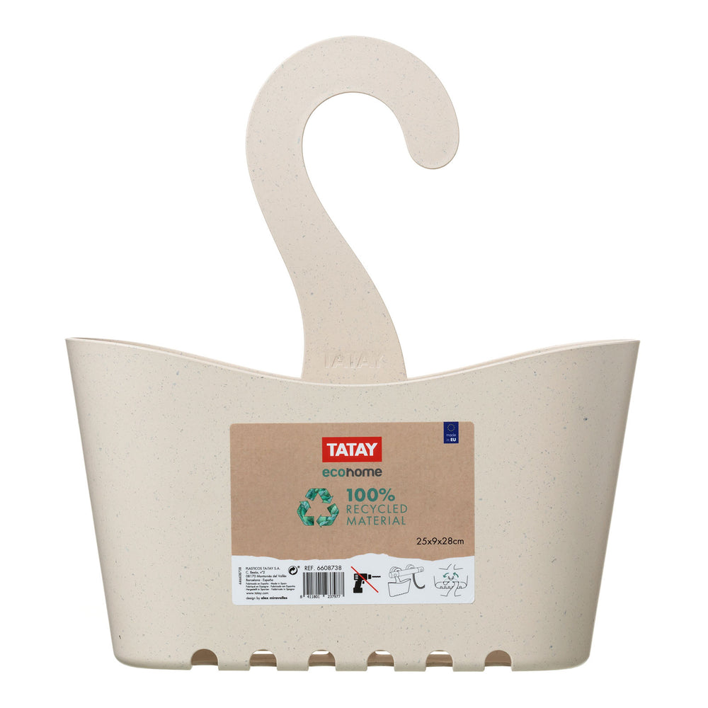 TATAY Standard - Cestillo de Ducha Multiusos con Colgador. Material 100% Reciclado. Beige