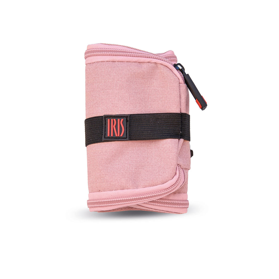 IRIS Zipper Roll - Porta Bocadillos Plegable y Flexible con Cierre de Cremallera. Rosa