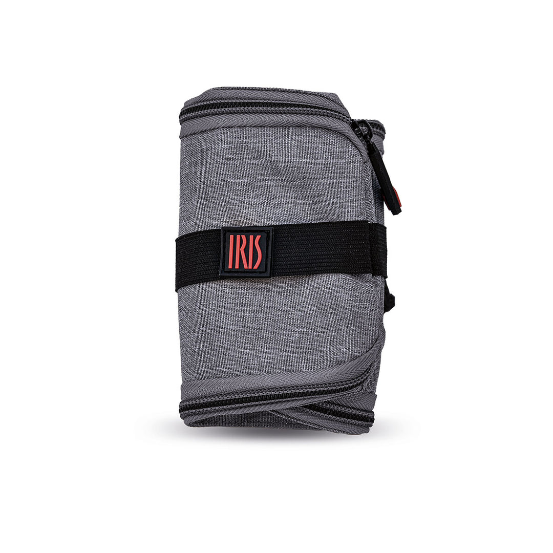 IRIS Zipper Roll - Porta Bocadillos Plegable y Flexible con Cierre de Cremallera. Gris