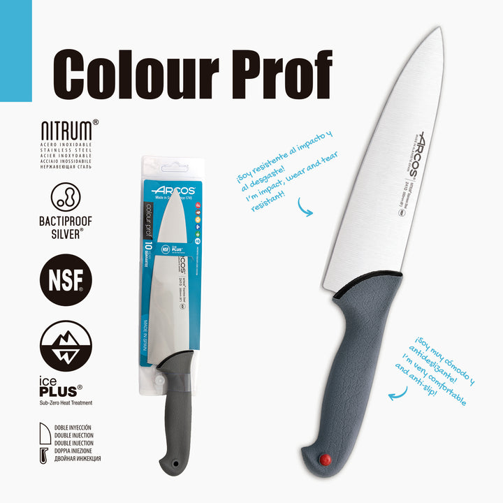 ARCOS Colour Prof - Cuchillo Mondador 8 cm Acero Inoxidable Forjado Nitrum