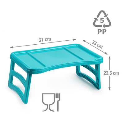 Plastic Forte - Bandeja Plegable para Cama ó Sofá. Ideal Desayunos y Ordenador. Verde