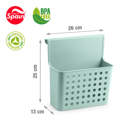 Plastic Forte - Cesta Colgante Balance para Puertas de Armarios. Ideal Cocina. Verde
