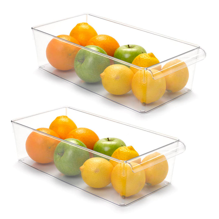 Plastic Forte - Doble Organizador Rectangular para Nevera con Asa System Nº 11